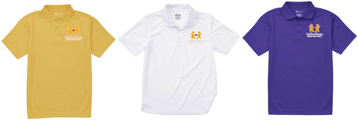 Purple Heart Boys Dry Fit Polo