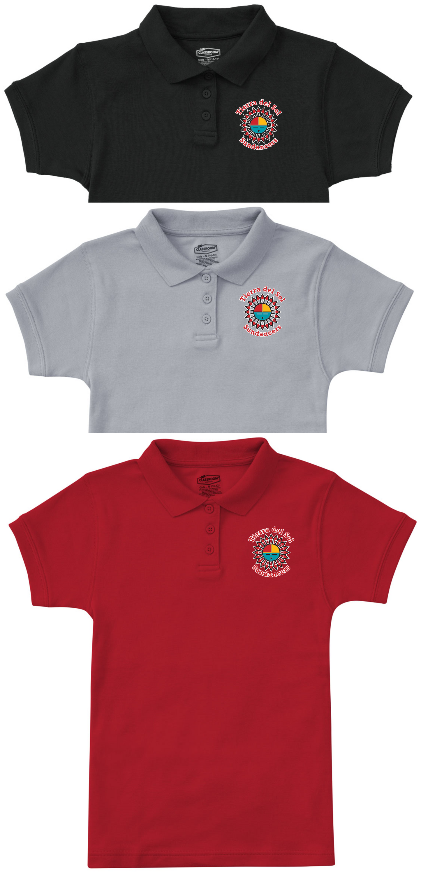 Tierra Del Sol Girl Cotton Polos (GRADES: Kinder through 5th)