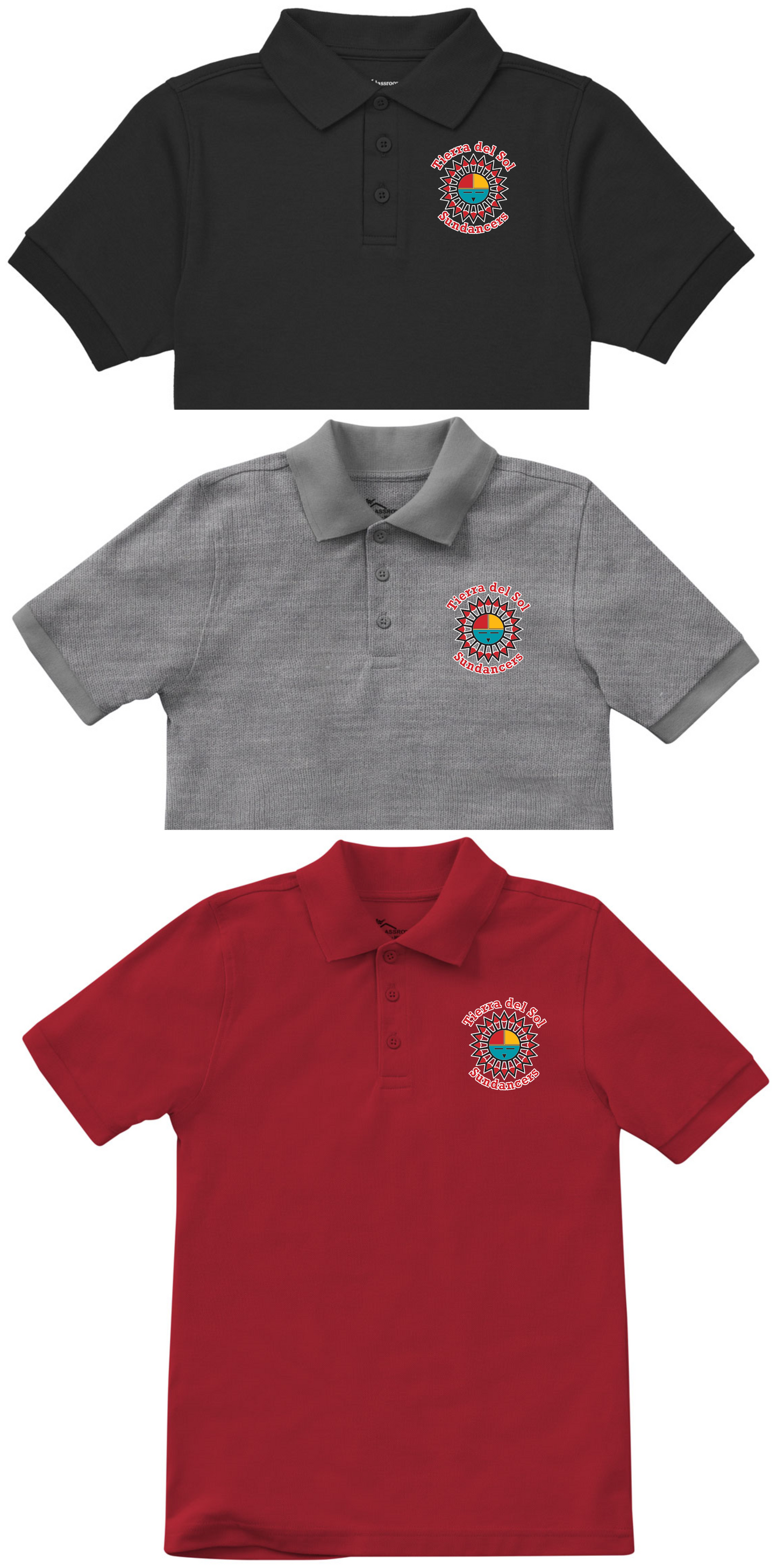Tierra Del Sol Boys Cotton Polos (GRADES: Kinder through 5th)