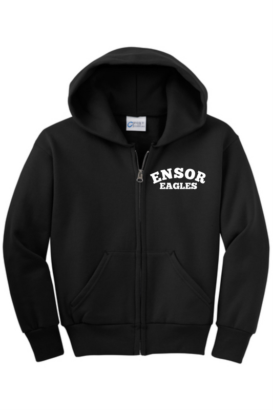 Ensor School 8th Grade Black Zipper Hoodie