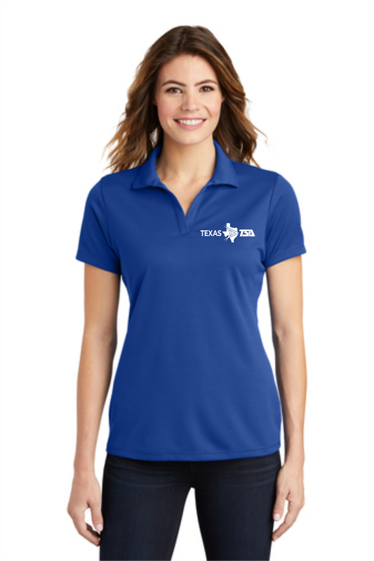 TEXAS TSA WOMENS PRINTED ROYAL POLO